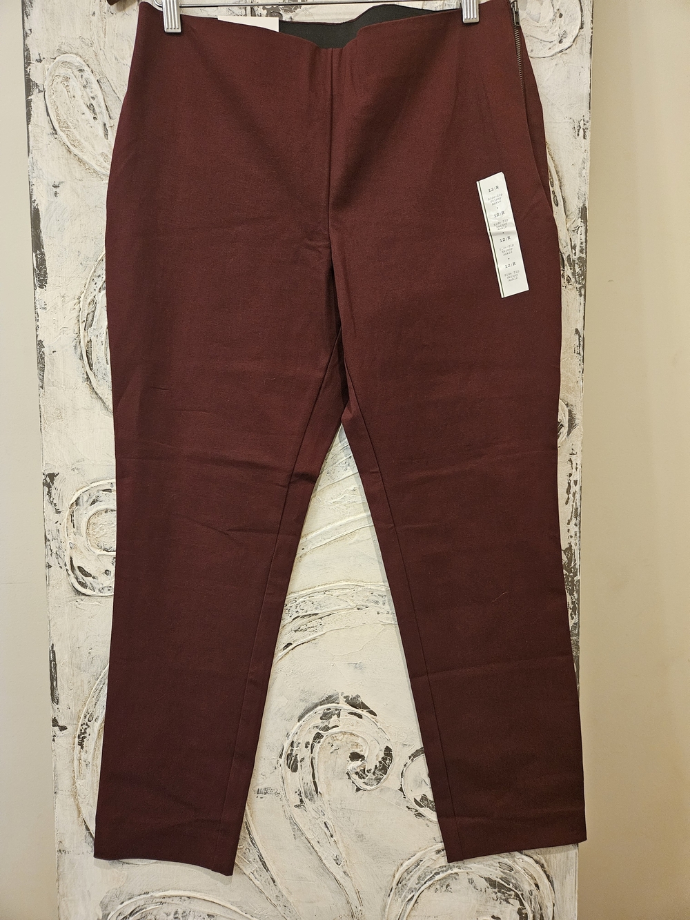 a new day Women's Burgundy Stretch Pull-On Pants